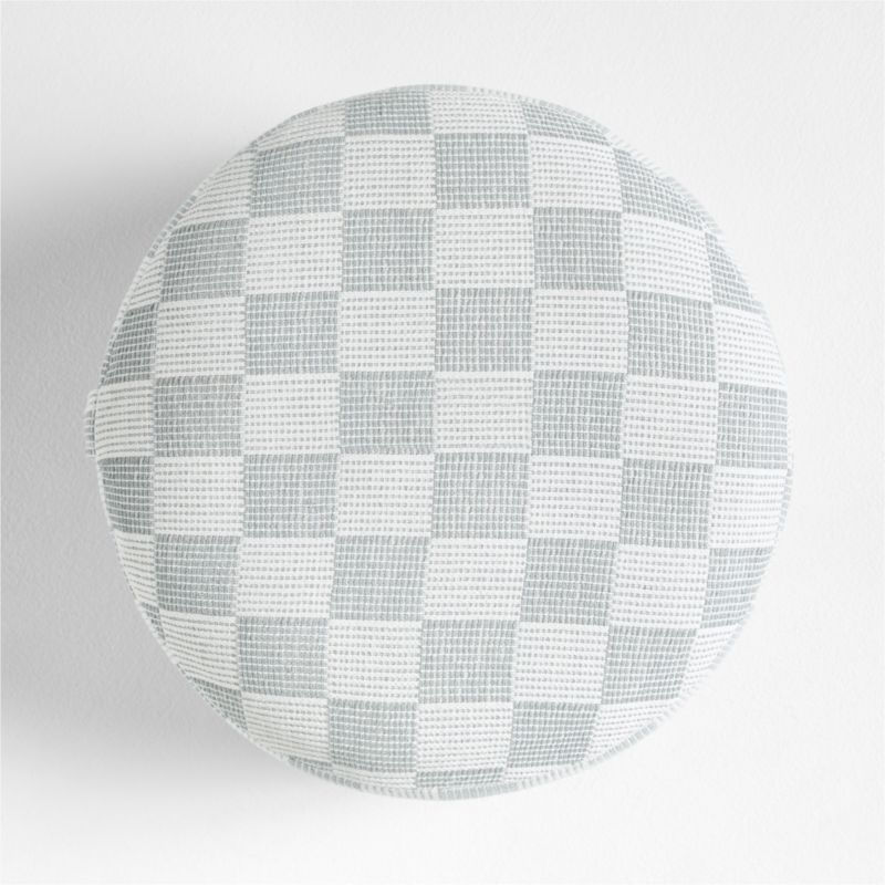 Cove Blue and Green Checkered Kids Floor Cushion - image 1 of 5