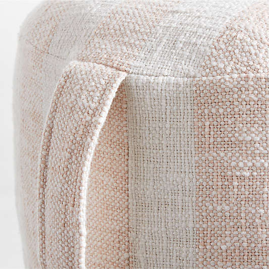 Cove Elegant Pink Striped Organic Cotton Kids Floor Cushion
