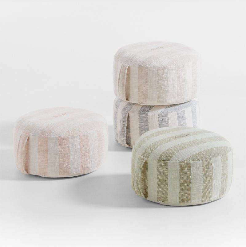 Cove Moss Green Striped Kids Floor Cushion - image 7 of 14