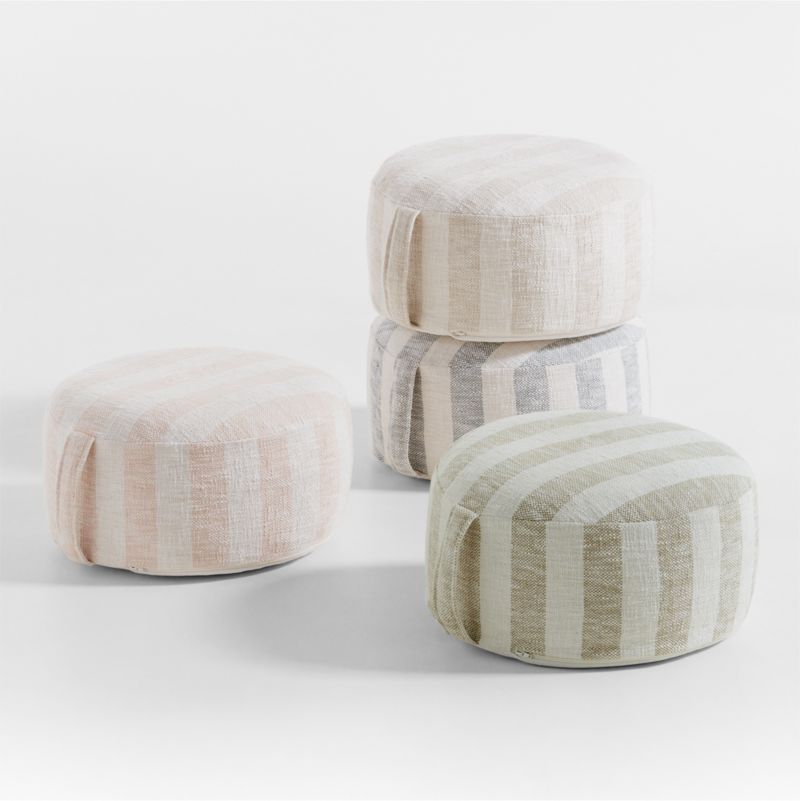 Cove Moss Green Striped Kids Floor Cushion - image 8 of 14