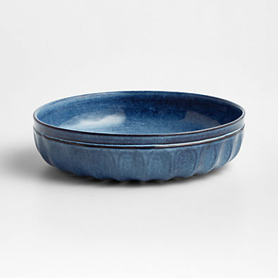 View Cove Glazed Indigo Blue Low Bowl details