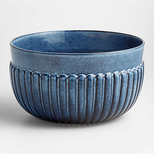 Cove Glazed Indigo Blue Serving Bowl