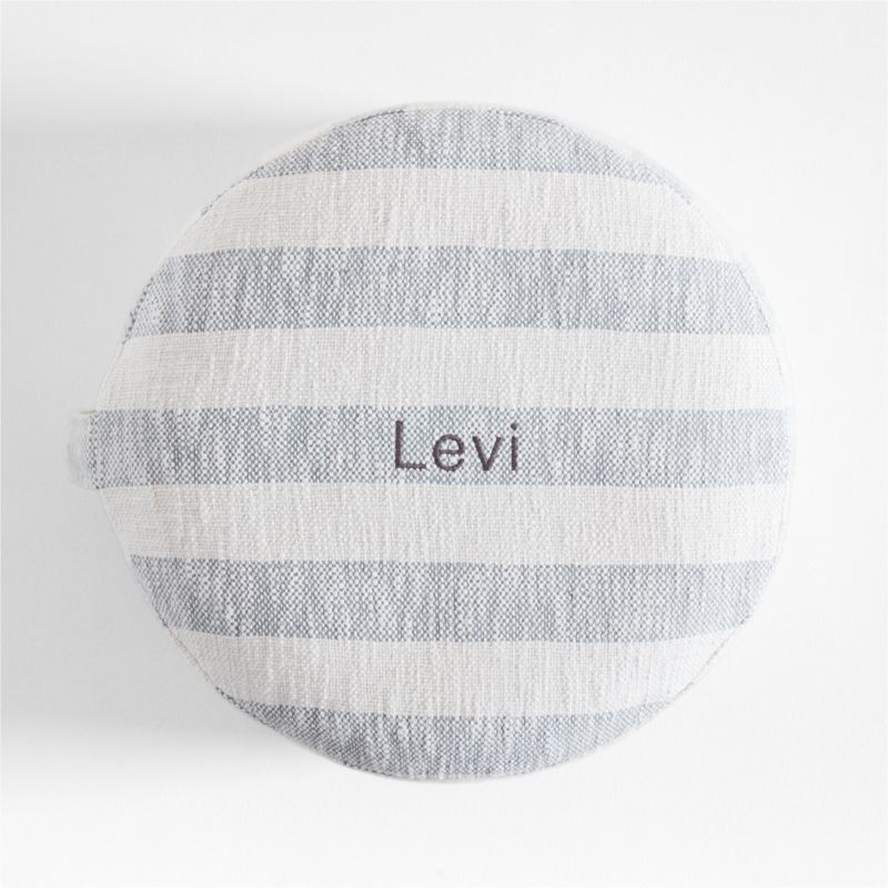 Cove Mist Blue Striped Kids Floor Cushion