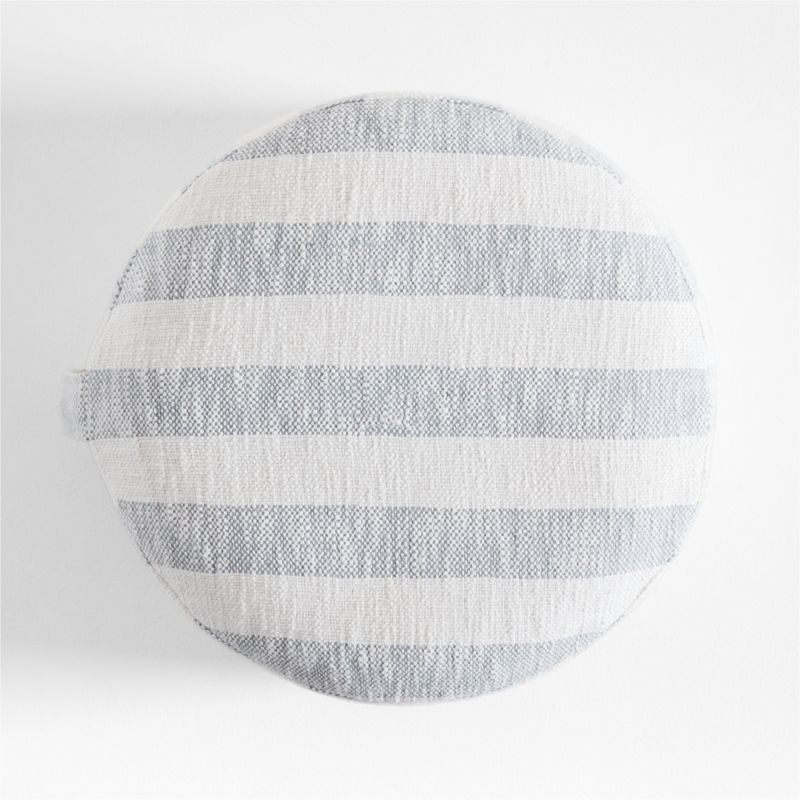 Cove Mist Blue Striped Kids Floor Cushion