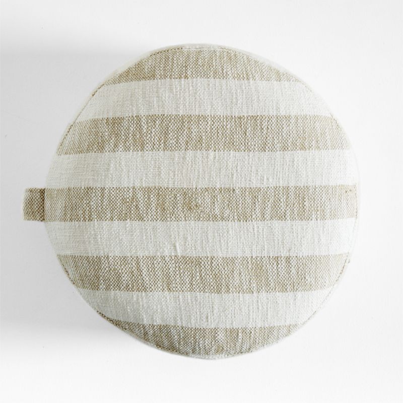 Cove Moss Green Striped Kids Floor Cushion