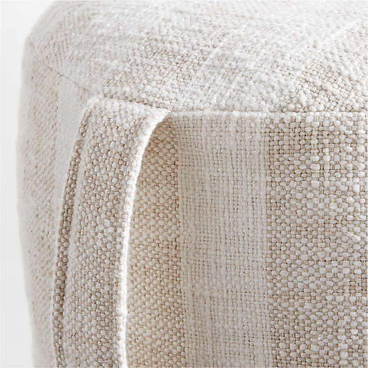 Cove Stone Tan Striped Organic Cotton Kids Floor Cushion