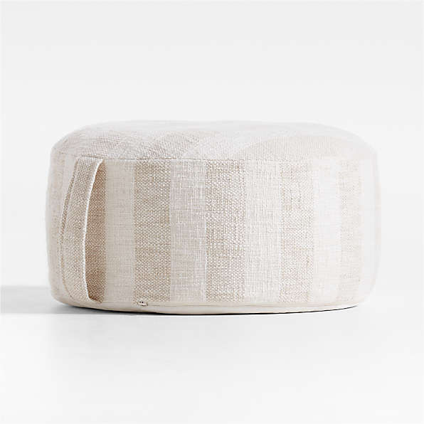 Crate & Barrel Cayden Pouf クッション Zio Slate Blue Kids Pouf + Reviews | Crate & Kids