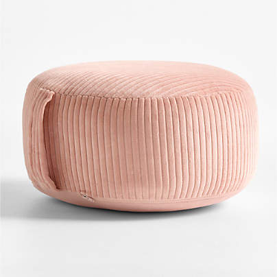 Pink Organic Cotton Velvet Corduroy Kids Floor Cushion
