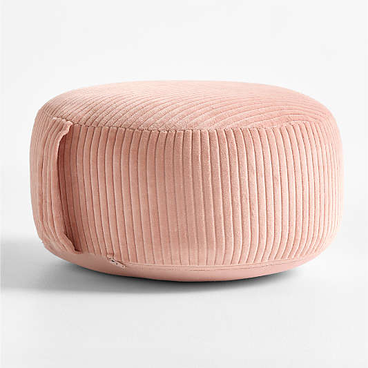 Pink Organic Cotton Velvet Corduroy Kids Floor Cushion