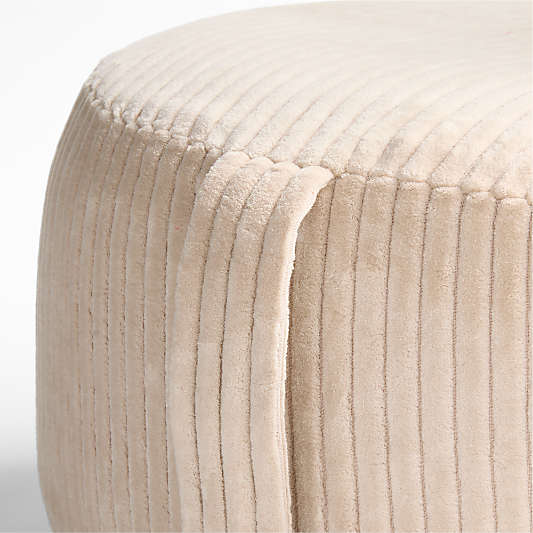 Stone Tan Velvet Corduroy Kids Floor Cushion