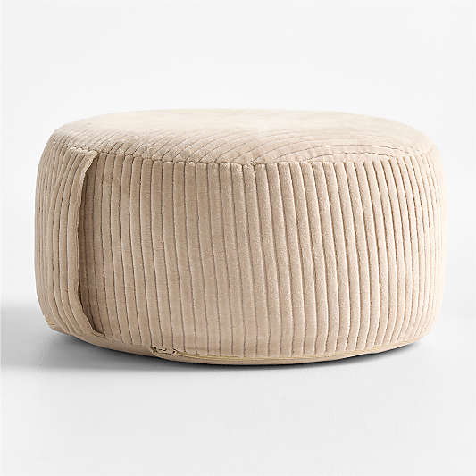 Stone Tan Velvet Corduroy Kids Floor Cushion