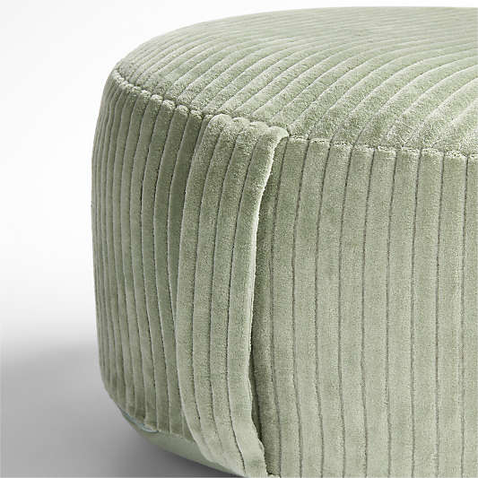 Verte Green Organic Cotton Velvet Corduroy Kids Floor Cushion