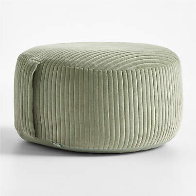 Verte Green Velvet Corduroy Kids Floor Cushion