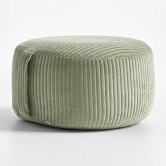 Verte Green Organic Cotton Velvet Corduroy Kids Floor Cushion