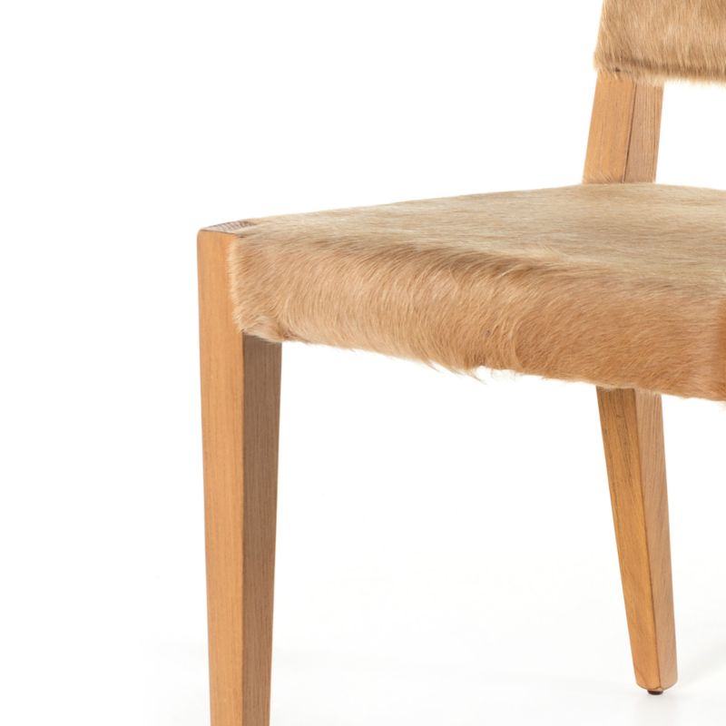 Cowley Beige Cowhide Dining Chair - image 9 of 11