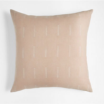 View Cozette 23"x23" Dip-Dye Natural Throw Pillow Cover with Down-Alternative Insert details