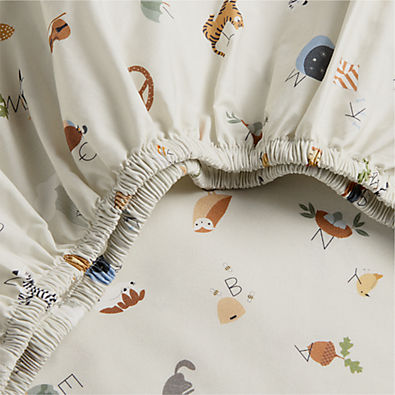 View Cozy ABC's 100% Organic Cotton Baby Crib Fitted Sheet details