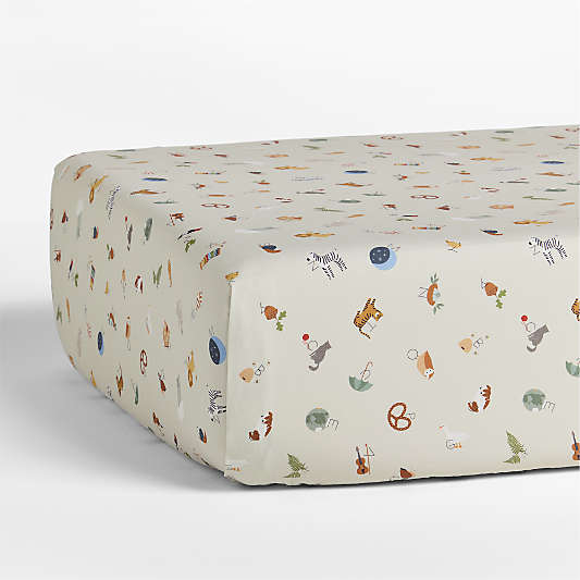 Cozy ABC's Organic Cotton Baby Crib Fitted Sheet