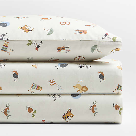 Cozy ABC's 100% Organic Cotton Toddler Sheet Set