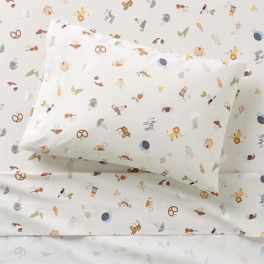 Cozy ABC's 100% Organic Cotton Toddler Sheet Set