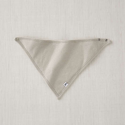 Cozy Cotton Organic Grey Bandana Bib