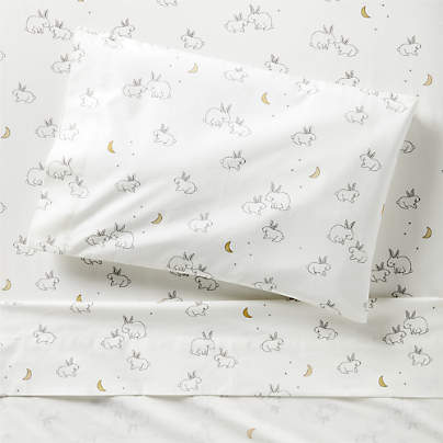 Stay Cool Cozy Bunny Organic Cotton Toddler Sheet Set