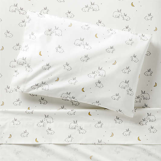 Stay Cool Cozy Bunny Organic Cotton Toddler Sheet Set