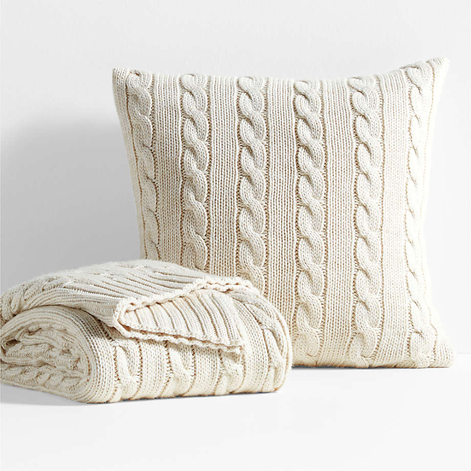 Euro Washed Waffle Weave Throw Pillow White - Threshold™