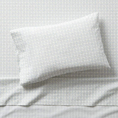 Cozy Cloud Geo Giggles Block Print Organic Cotton Toddler Sheet Set