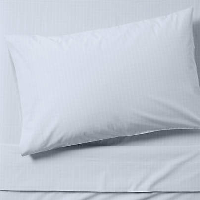 Cozy Cloud Organic Cotton Mini Staxx Grid Sky Blue Twin XL Sheet Set