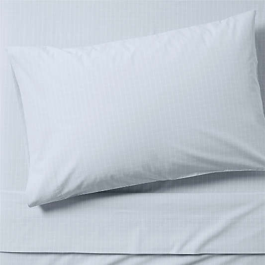 CozyCloud Cotton Mini Staxx Grid Sky Blue Twin XL Sheet Set