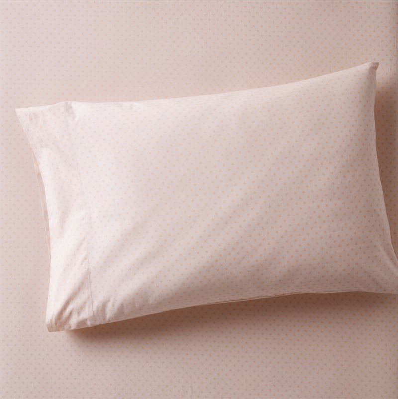 Cozy Cloud Modern Star Elegant Pink Washed Organic Cotton Kids Pillowcase