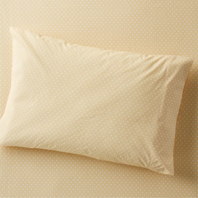 Cozy Cloud Modern Star Savannah Yellow Washed Organic Cotton Kids Pillowcase