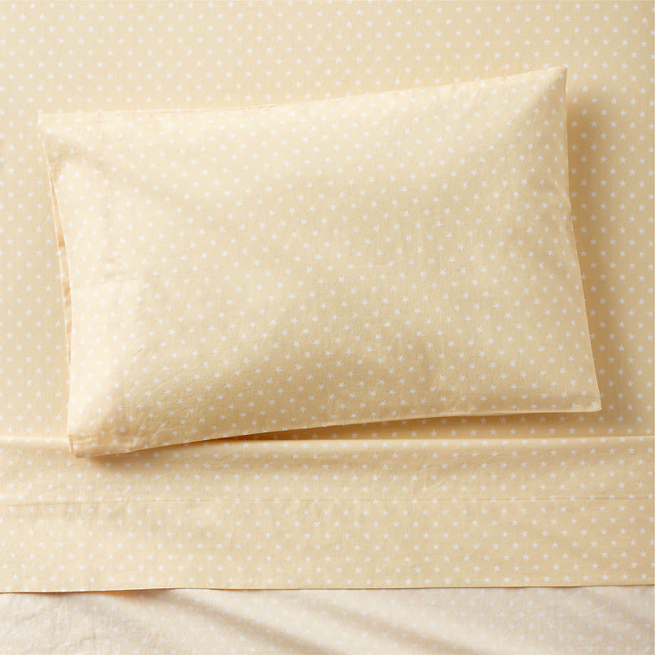 Cozy Cloud Modern Star Savannah Yellow Washed Organic Cotton Toddler