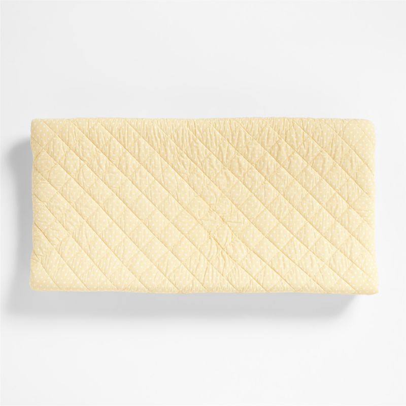 Cozy Cloud Modern Star Savannah Yellow Washed Organic Cotton Baby Changing Pad Cover - image 1 of 2