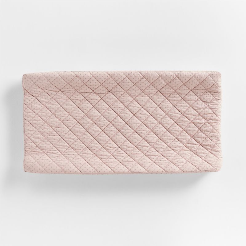 Cozy Cloud Modern Star Mauve Rose Washed Organic Cotton Baby Changing Pad Cover - image 2 of 3