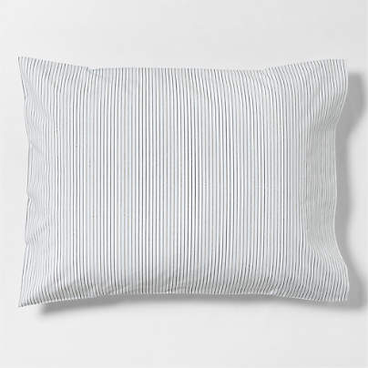 CozyCloud Organic Cotton Mini Stripe Reversible Sky Blue Twin XL Standard Sham