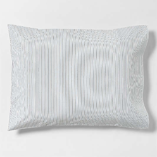 CozyCloud Organic Cotton Mini Stripe Reversible Sky Blue Twin XL Standard Sham