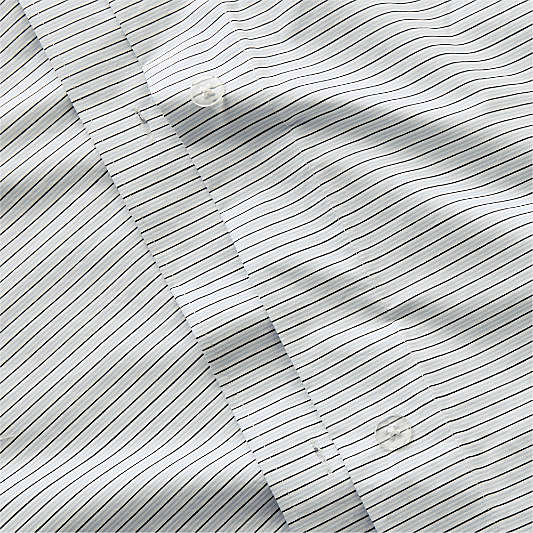 CozyCloud Organic Cotton Mini Stripe Reversible Sky Blue Twin XL Duvet Cover