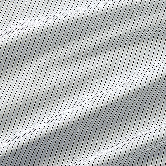 CozyCloud Organic Cotton Mini Stripe Sky Blue Twin XL Sheet Set