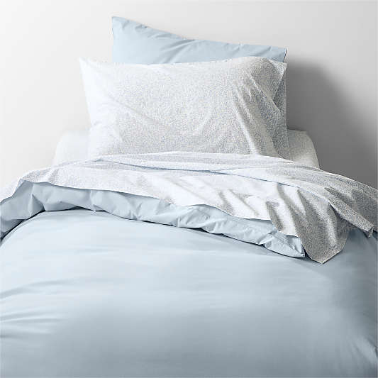 CozyCloud Washed Organic Cotton Sky Blue Standard Bed PIllow Sham