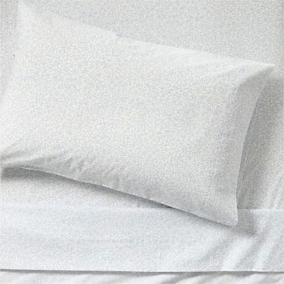 CozyCloud Organic Cotton Mini Floral Sky Blue Twin XL Sheet Set