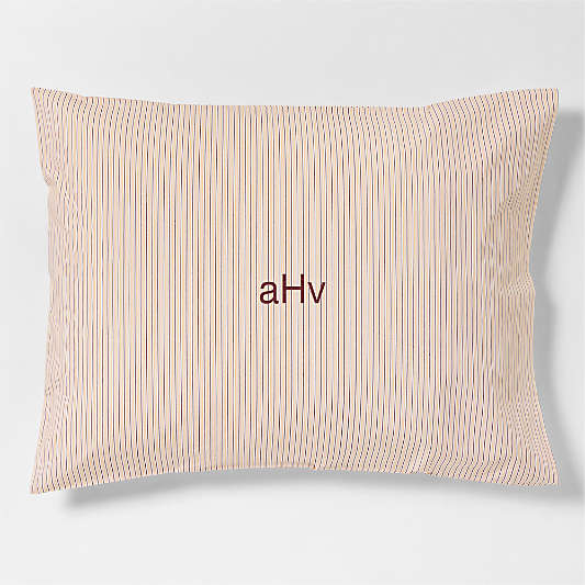 CozyCloud Organic Cotton Mini Stripe Reversible Elegant Pink Twin XL Standard Sham