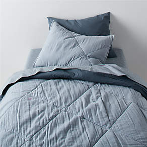 Supersoft Kids Mist Blue Organic Cotton Gauze Pillowcase