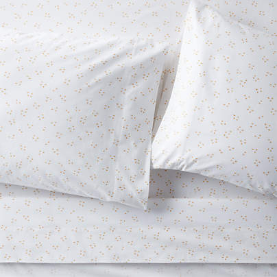 Cozy Cloud Twinkle Savannah Yellow Washed Organic Cotton Full Sheet Set