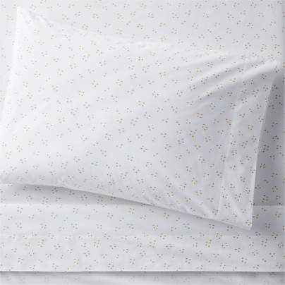 Cozy Cloud Twinkle Savannah Yellow Washed Organic Cotton Twin Sheet Set