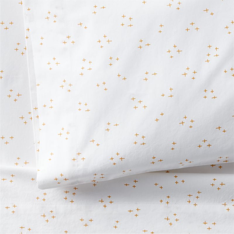 Cozy Cloud Twinkle Savannah Yellow Washed Organic Cotton Toddler Sheet Set