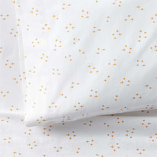 Cozy Cloud Twinkle Savannah Yellow Washed Organic Cotton Toddler Sheet Set