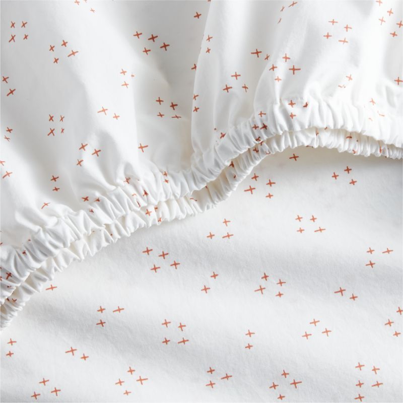 Pink Windowpane Plaid Organic Cotton Baby Crib Skirt