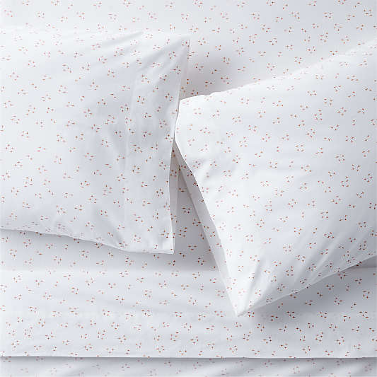 Cozy Cloud Twinkle Terracotta Pink Washed Organic Cotton Kids Sheet Set